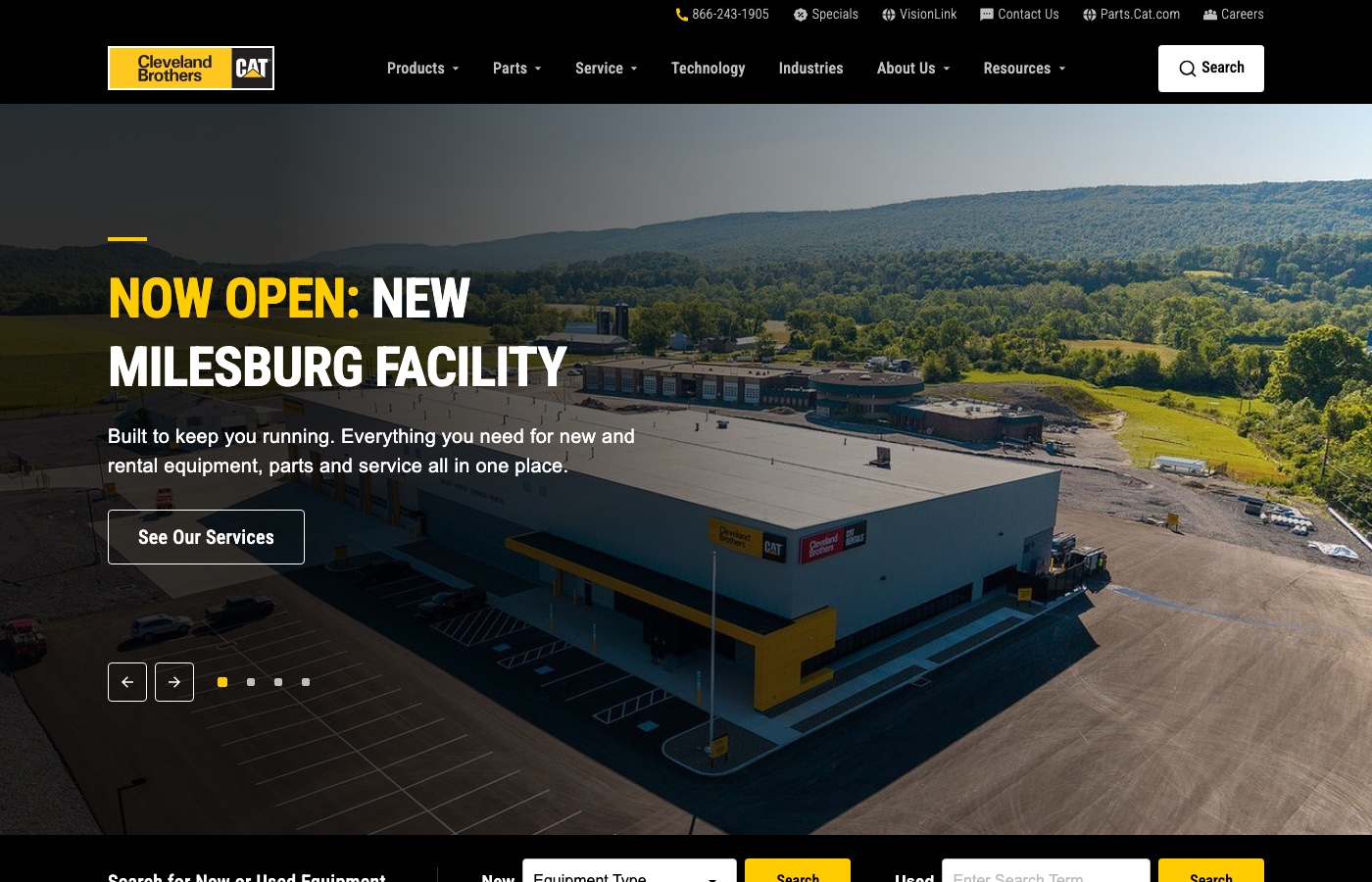 Cleveland Brothers website screenshot