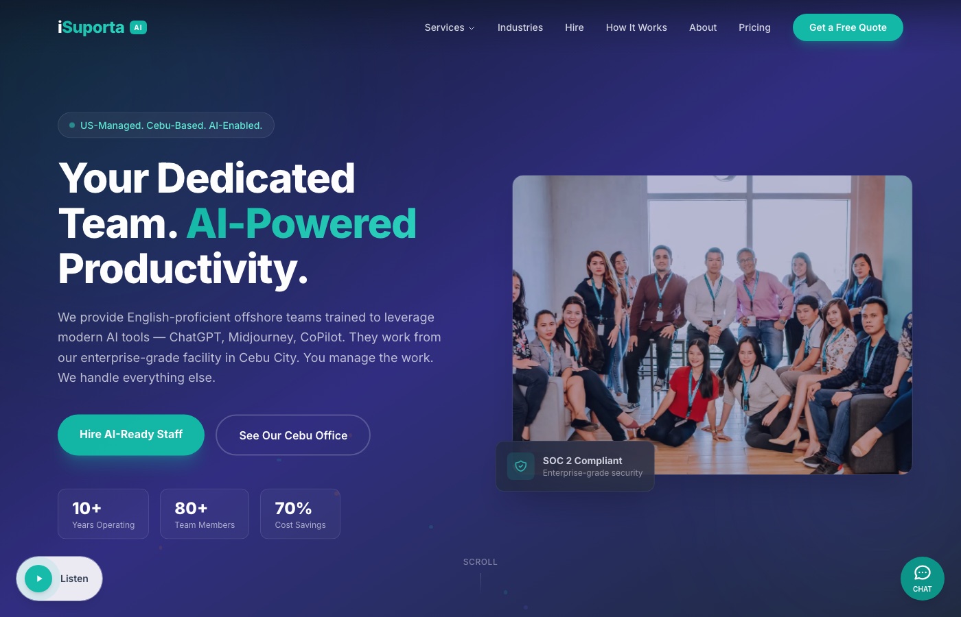 iSuporta website screenshot