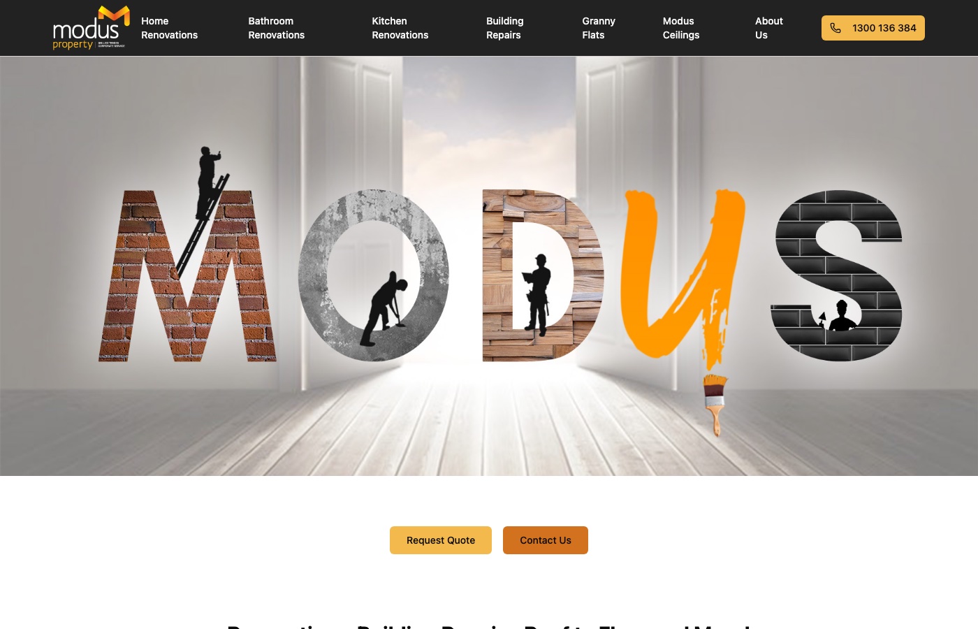 Modus Property website screenshot