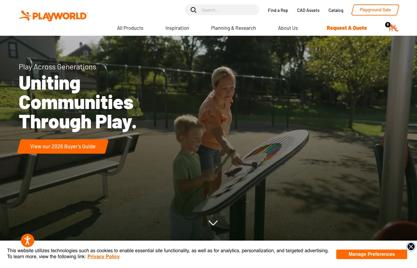 Playworld website screenshot