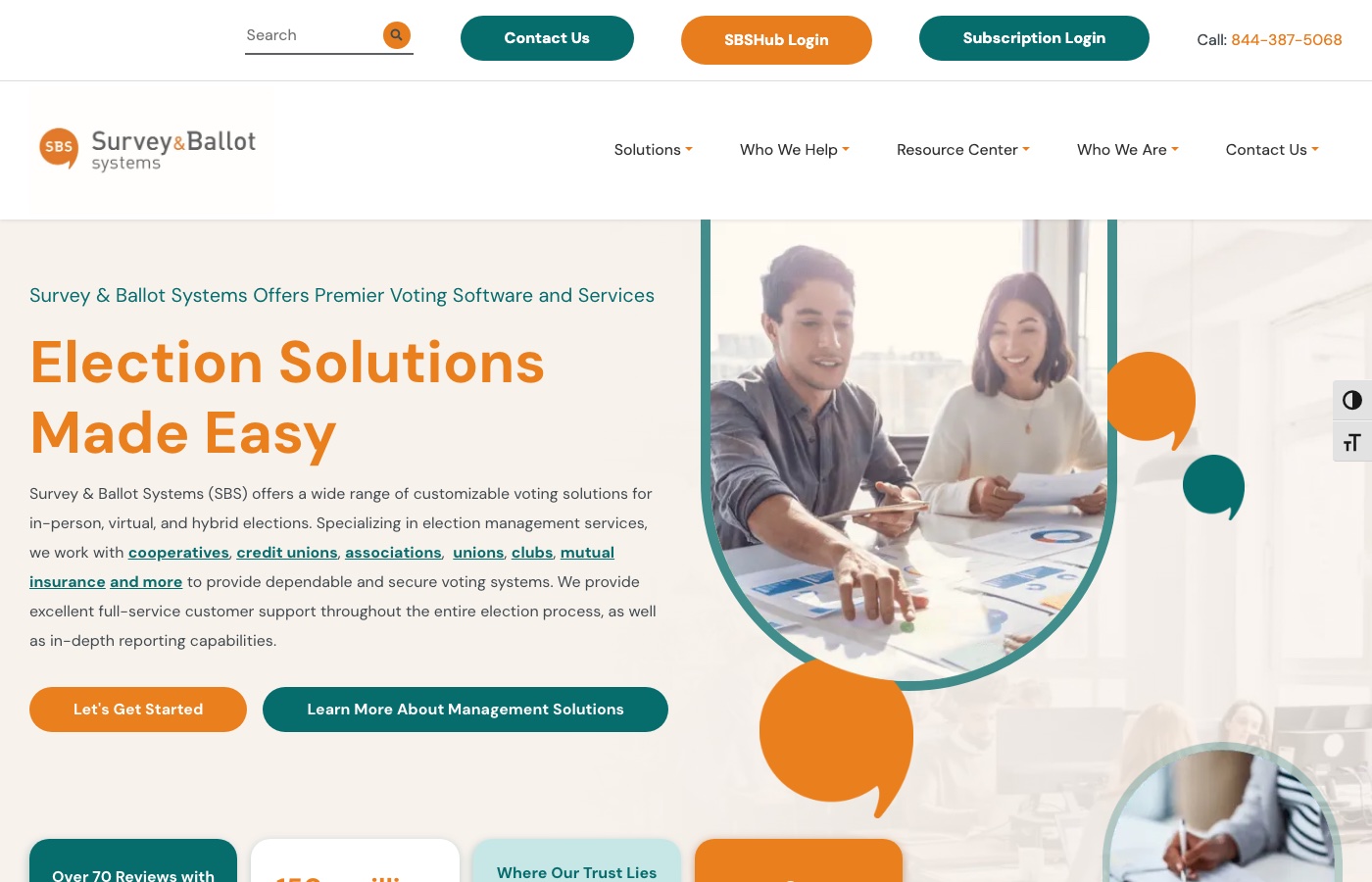 Survey & Ballot Systems website screenshot