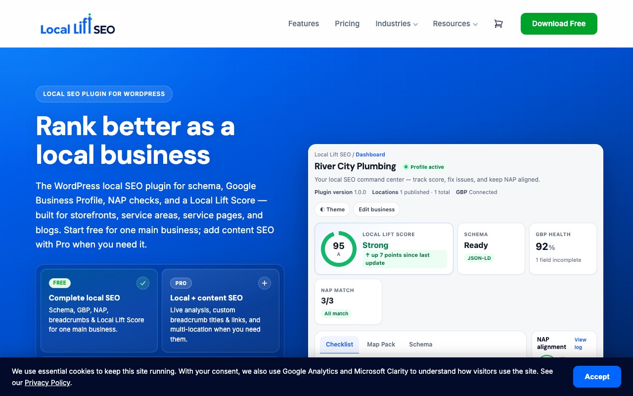 Local Lift SEO website screenshot